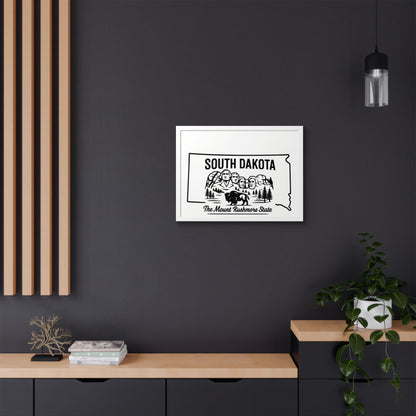 South Dakota State Framed Poster — The Evergreen State Vintage Map Print,Perfect Gift For Her,For Him.