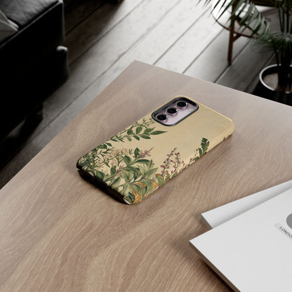 Floral Vintage Tough Case – Botanical Protective Phone Cover,Plants Lovers