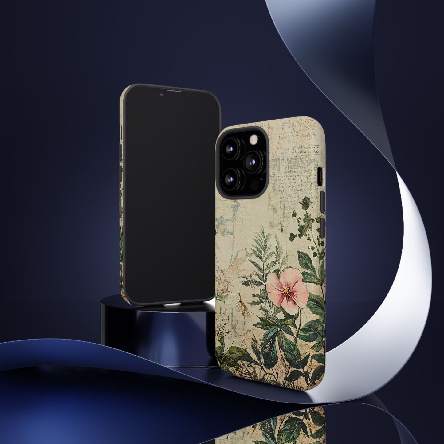 Floral Vintage Tough Case – Botanical Protective Phone Cover,Plants Lovers