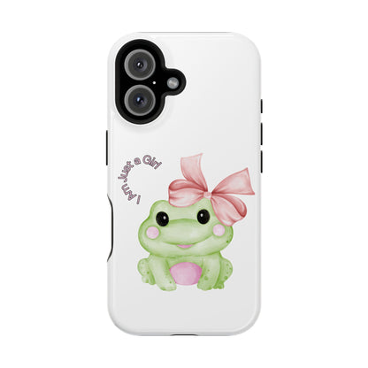 Cute Frog Phone Case, Impact-Resistant Phone Cover, Gift for Her, Fun Girl Accessories, Colorful Tech Protection