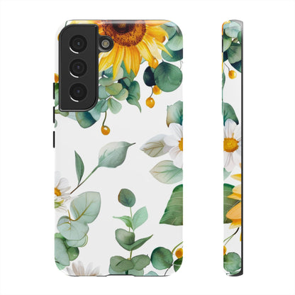 Sunflower & Eucalyptus Tough Phone Case — Protective Floral iPhone Case