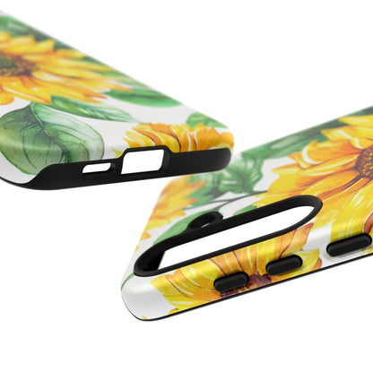 Sunflower Tough Phone Case — Bright Floral Protective Cover