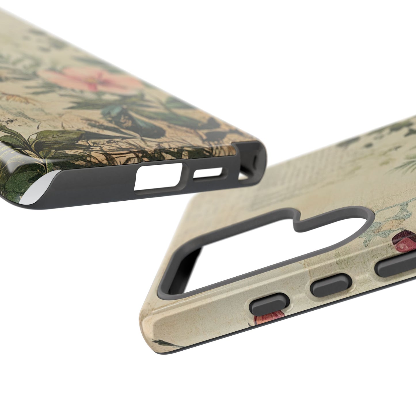 Floral Vintage Tough Case – Botanical Protective Phone Cover,Plants Lovers
