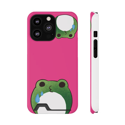 Phone Case With Card Holder frog for animal lovers