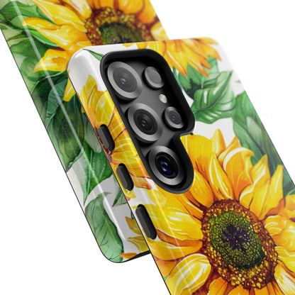 Sunflower Tough Phone Case — Bright Floral Protective Cover