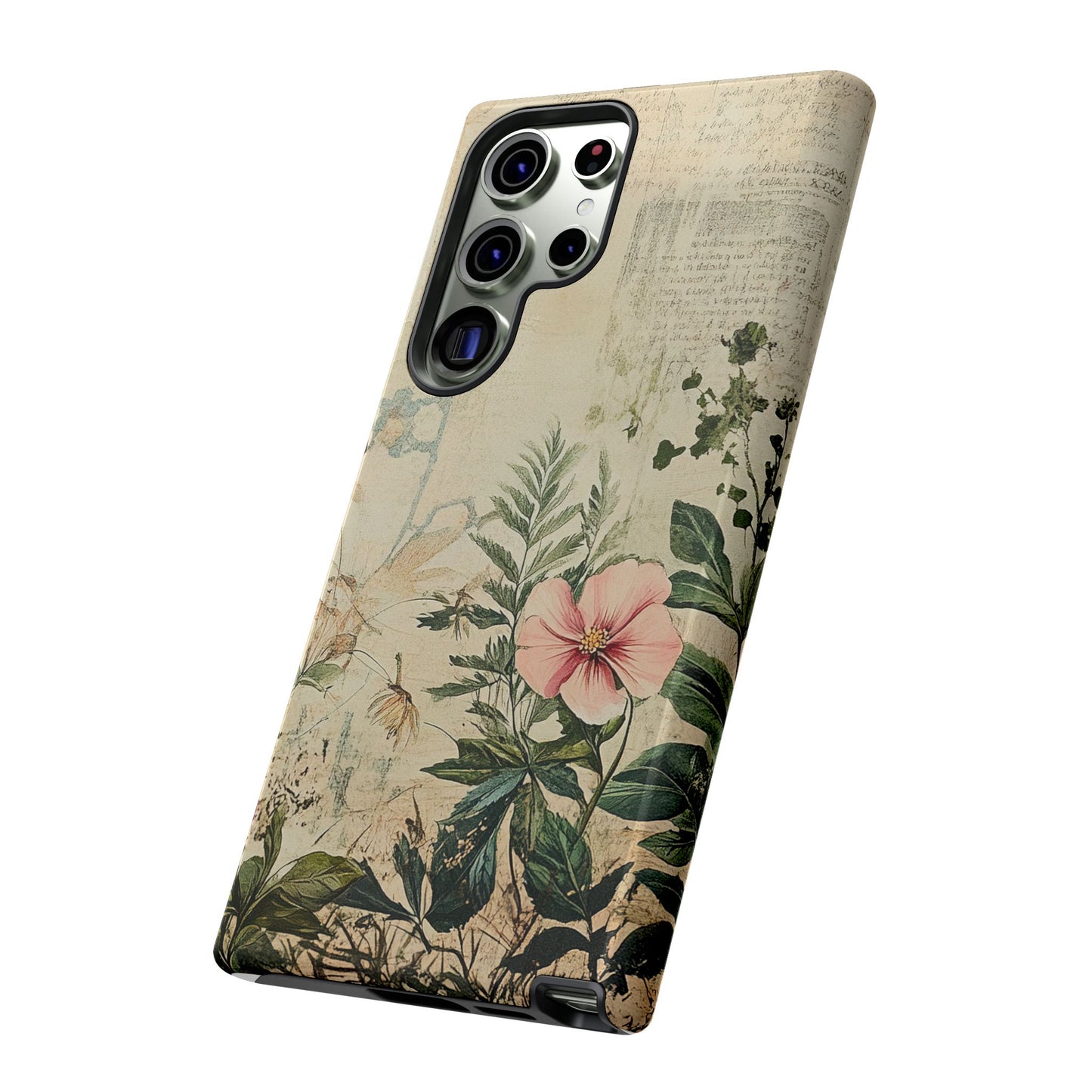 Floral Vintage Tough Case – Botanical Protective Phone Cover,Plants Lovers