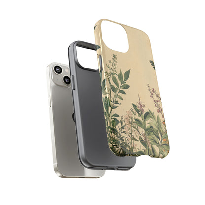 Floral Vintage Tough Case – Botanical Protective Phone Cover,Plants Lovers