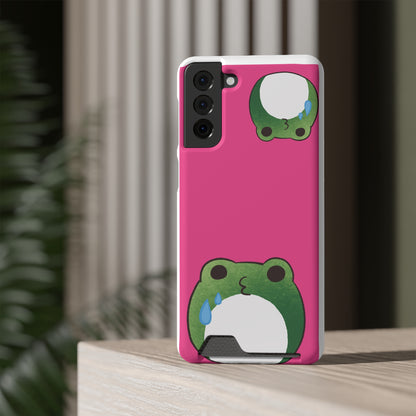 Phone Case With Card Holder frog for animal lovers