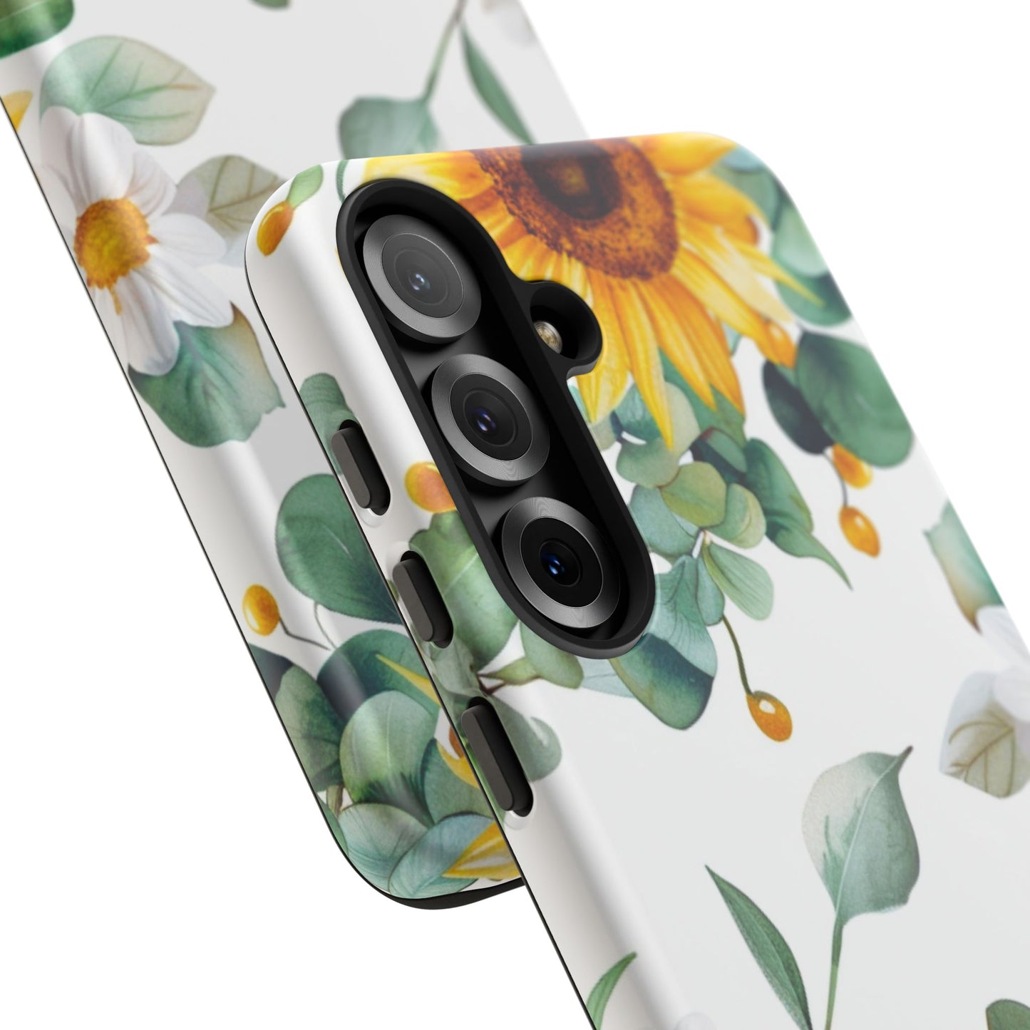 Sunflower & Eucalyptus Tough Phone Case — Protective Floral iPhone Case