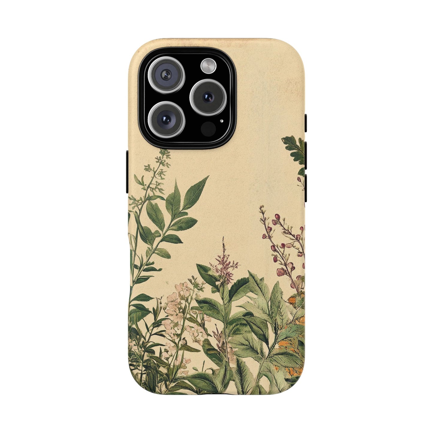 Floral Vintage Tough Case – Botanical Protective Phone Cover,Plants Lovers