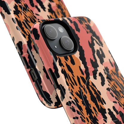 Leopard Print Tough Magnetic Phone Case — Slim Protective iPhone Cover