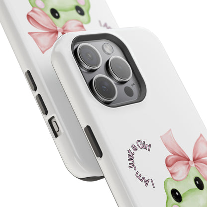Cute Frog Phone Case, Impact-Resistant Phone Cover, Gift for Her, Fun Girl Accessories, Colorful Tech Protection