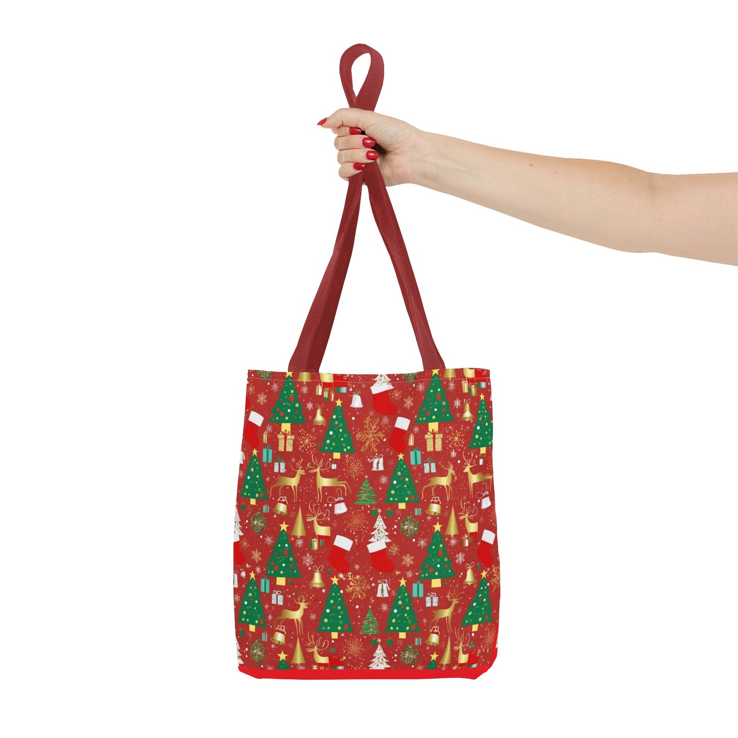 Festive Christmas Tote Bag - Holiday Shopping, Gift Bag, Reusable Tote for Merry Gatherings, Christmas Parties, Santa Lovers