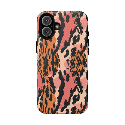 Leopard Print Tough Magnetic Phone Case — Slim Protective iPhone Cover