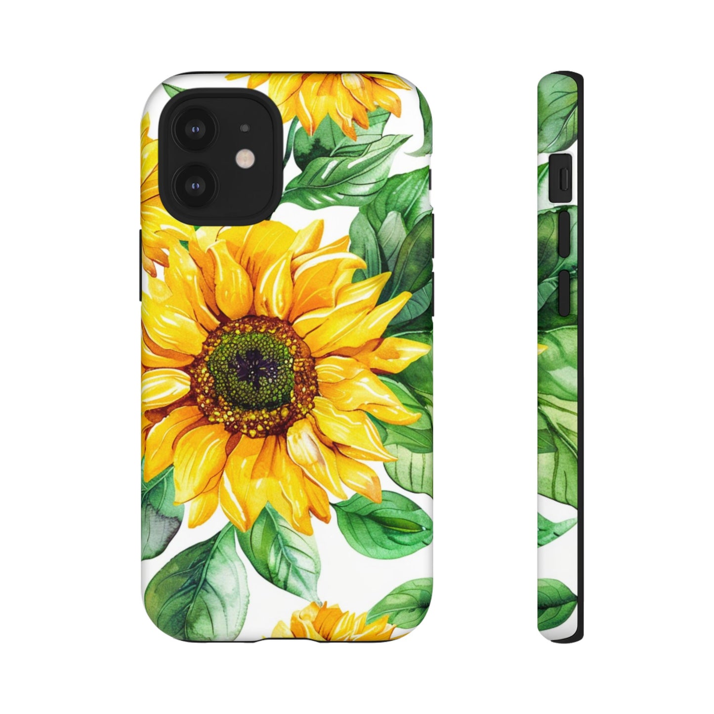 Sunflower Tough Phone Case — Bright Floral Protective Cover