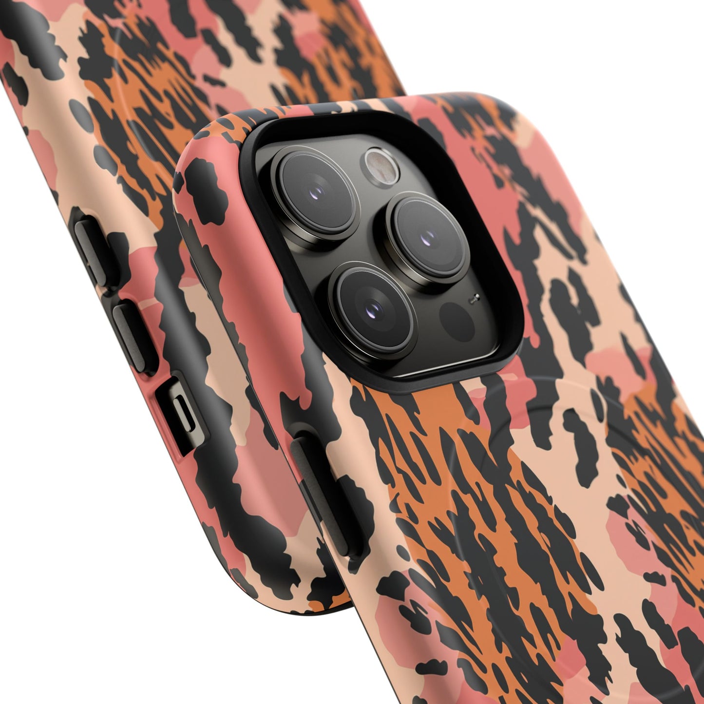 Leopard Print Tough Magnetic Phone Case — Slim Protective iPhone Cover