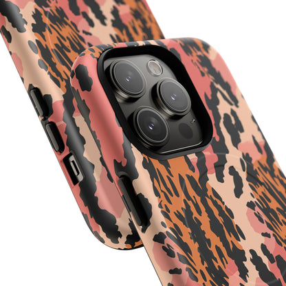 Leopard Print Tough Magnetic Phone Case — Slim Protective iPhone Cover