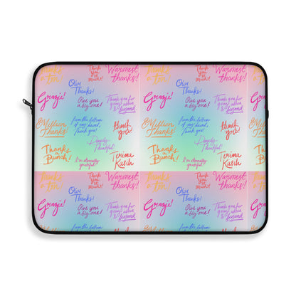 Colorful Laptop Sleeve with Positive Affirmations, Inspirational Tech Bag for Students,