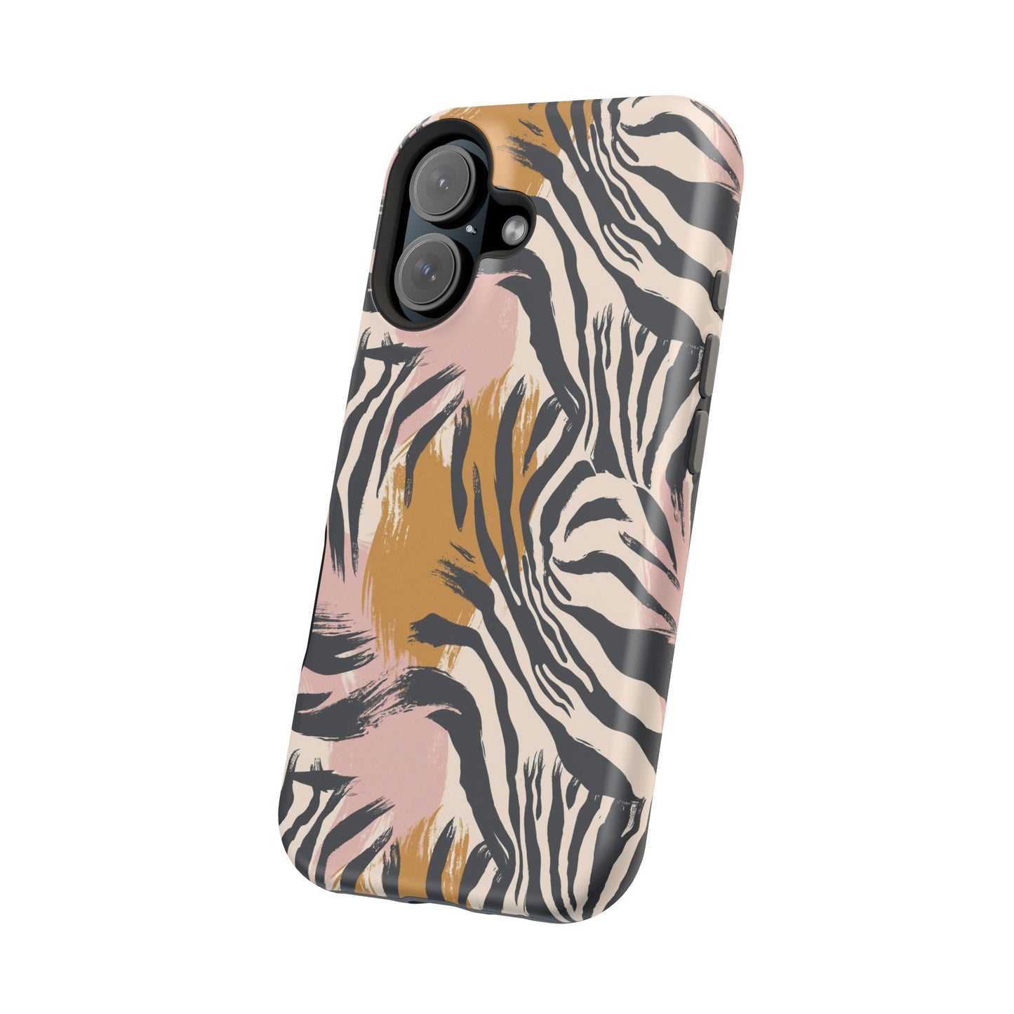 Zebra Brushstroke Magnetic Impact Phone Case,Africa Pattern