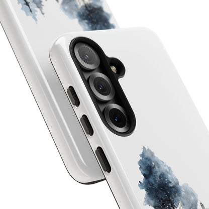 Nature-Inspired Tough Phone Case with Winter Cabin Design