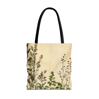 Vintage Floral Tote Bag — Botanical Garden Print AOP
