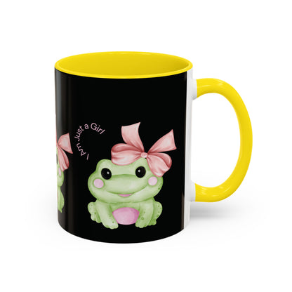 Cute Frog Accent Coffee Mug - Perfect for Girls, Gift for Coffee Lovers, Funny Frog Mug, Animal Lover Gift, Office Mug
