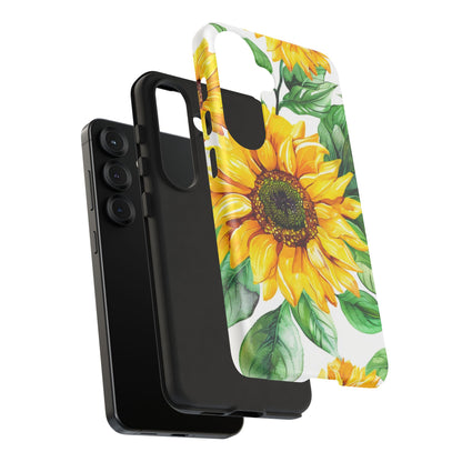 Sunflower Tough Phone Case — Bright Floral Protective Cover