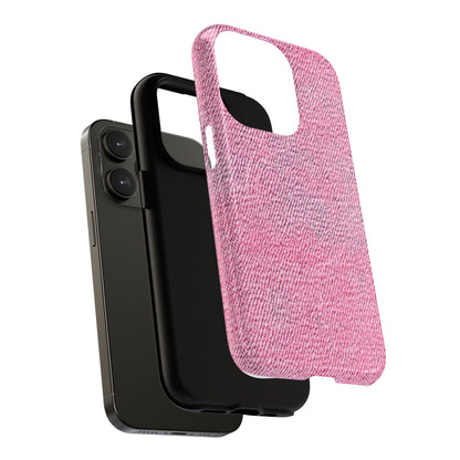 Pink Textured Tough Magnetic Phone Case — Durable Magnetic Snap-On iPhone Cover