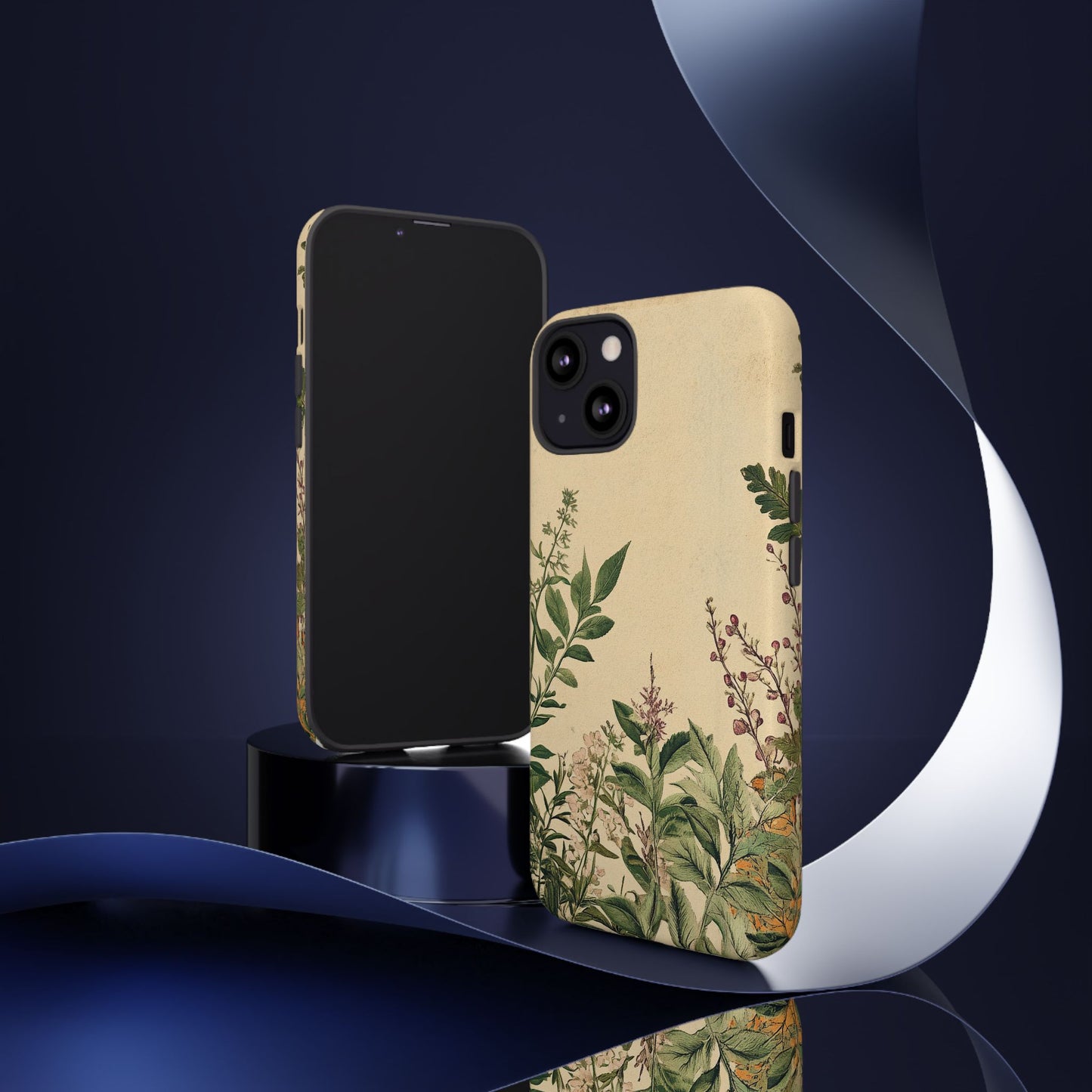 Floral Vintage Tough Case – Botanical Protective Phone Cover,Plants Lovers