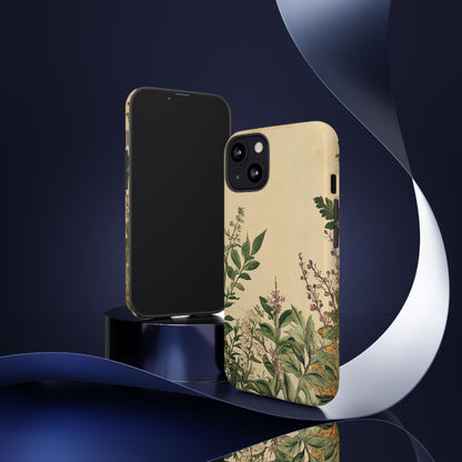 Floral Vintage Tough Case – Botanical Protective Phone Cover,Plants Lovers