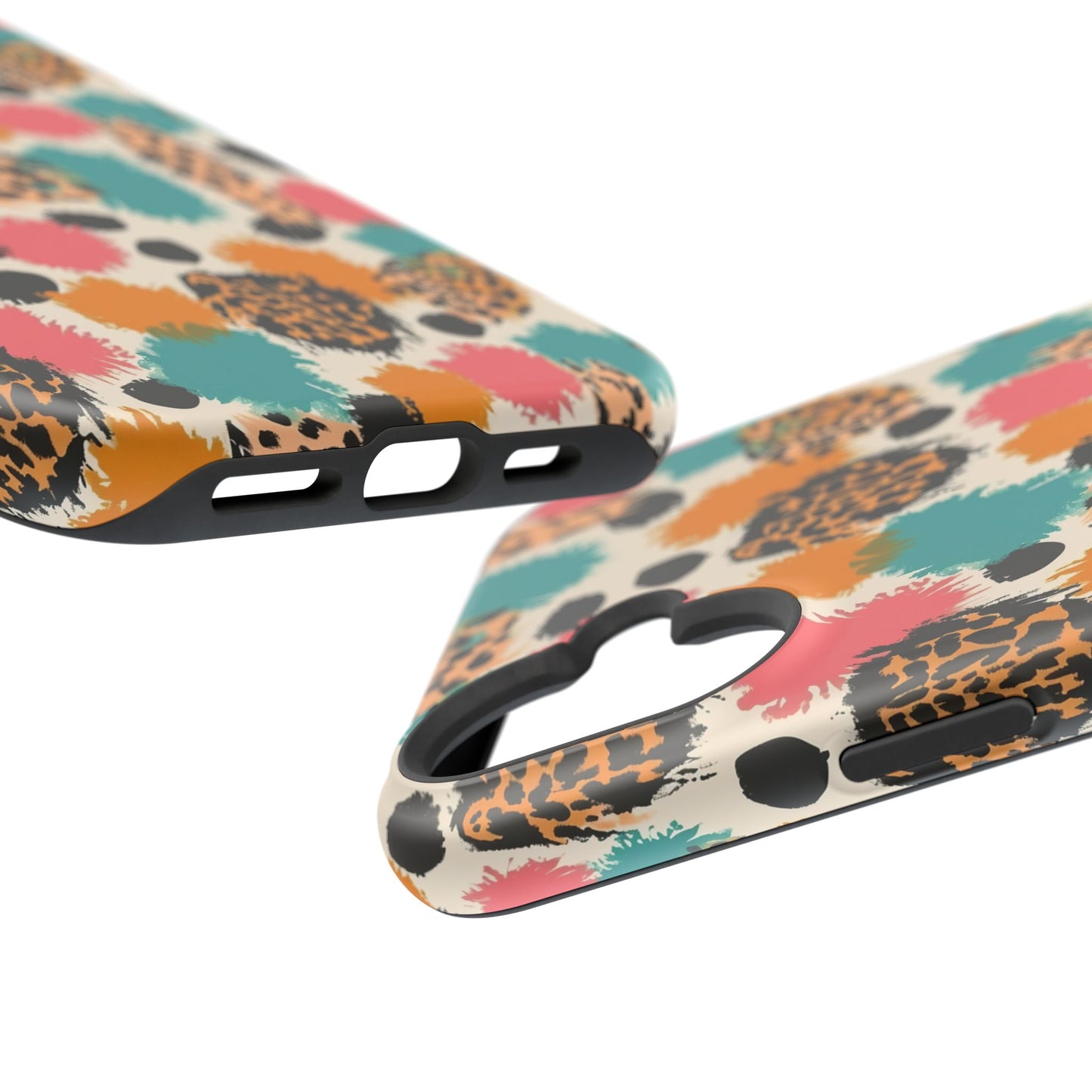 Leopard Splash Magnetic Impact Phone Case — Colorful Abstract Animal Print