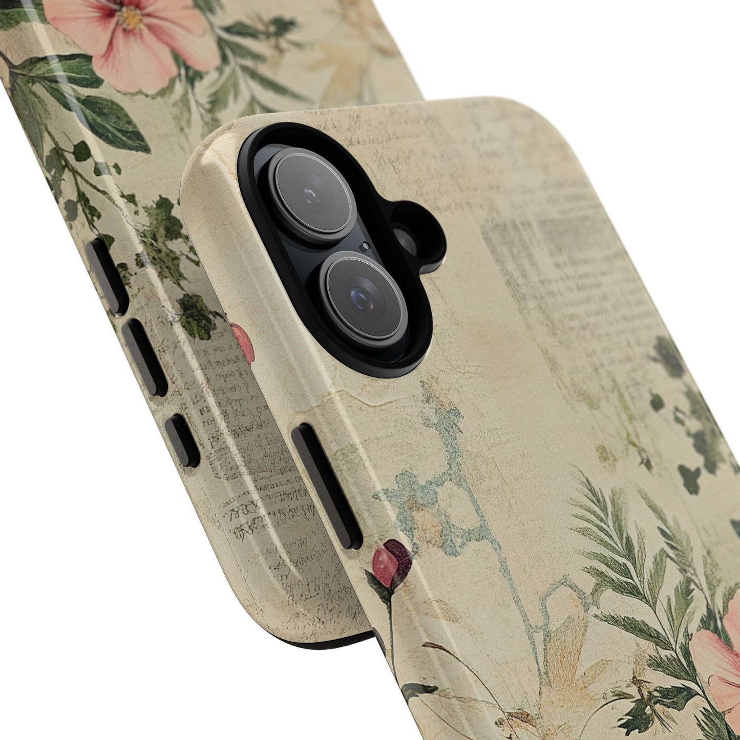 Floral Vintage Tough Case – Botanical Protective Phone Cover,Plants Lovers