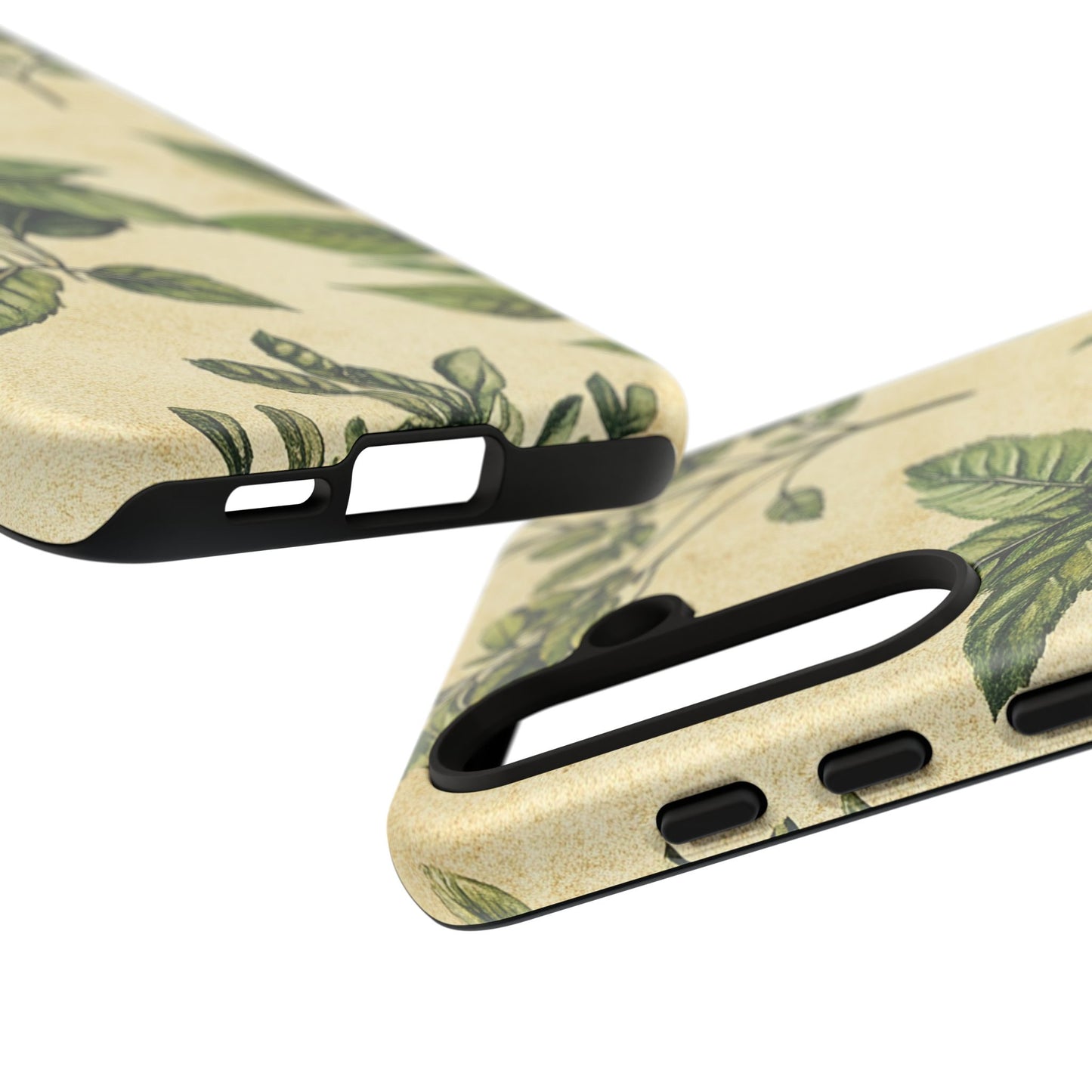 Botanical Leaves Tough Phone Case — Vintage Green Plant Print