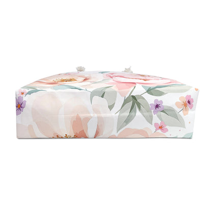 Floral Peony Weekender Bag — Large Pastel Travel Tote