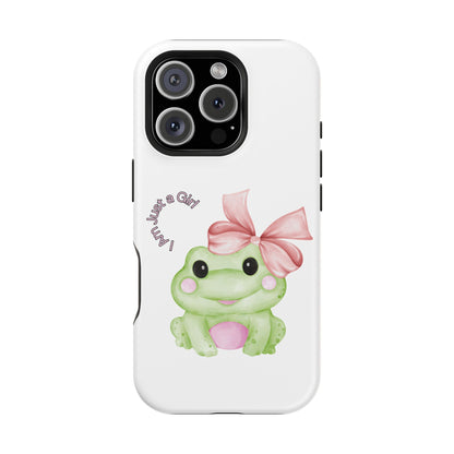 Cute Frog Phone Case, Impact-Resistant Phone Cover, Gift for Her, Fun Girl Accessories, Colorful Tech Protection