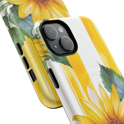 Sunflower Tough Magnetic Phone Case — Bright Floral Protective Cover