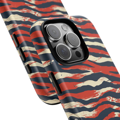 Patriotic Red White Blue Zebra Phone Case,Africa Pattern