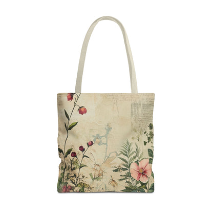 Vintage Floral Tote Bag — Botanical Garden Print AOP