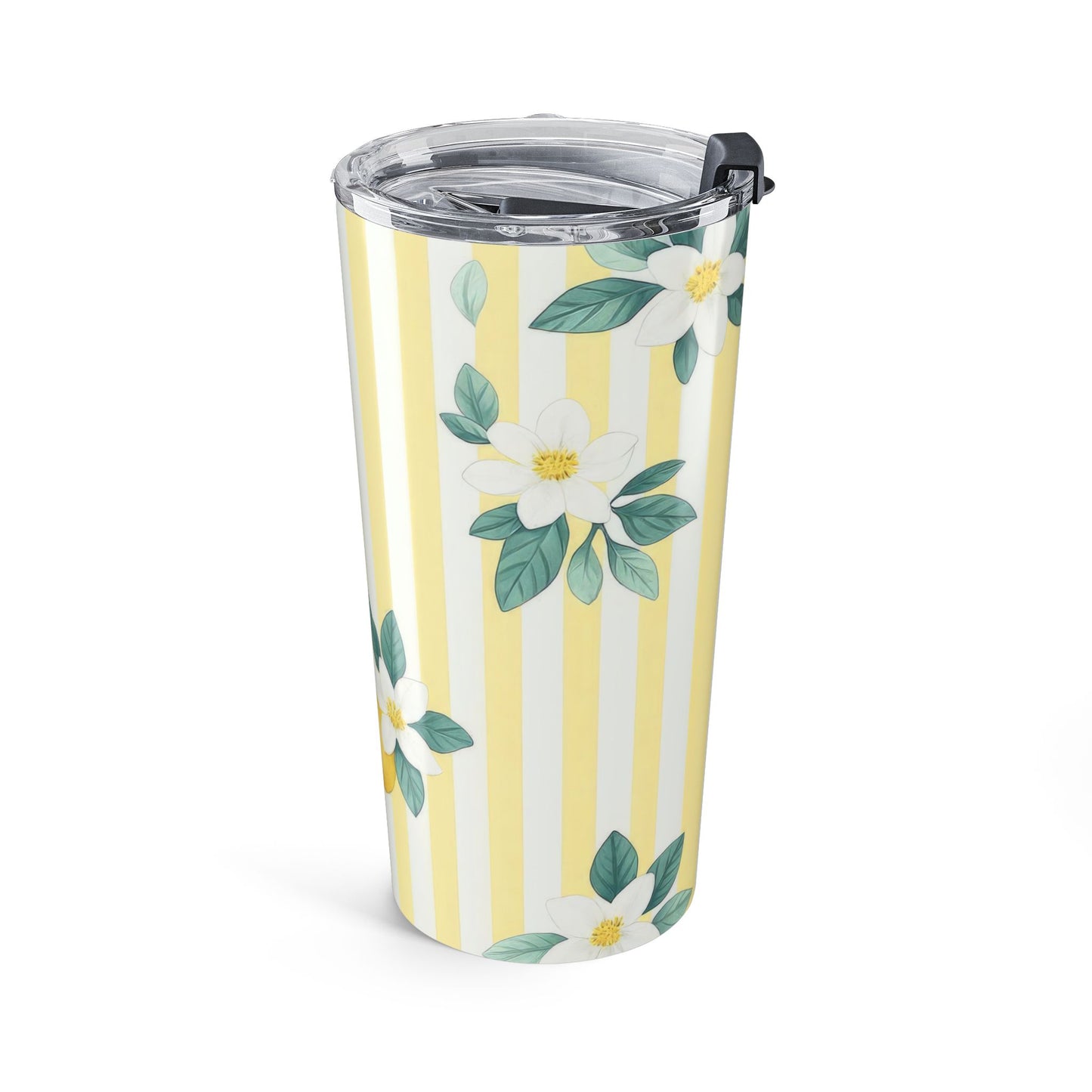 Lemon Floral Tumbler 20oz | Summer Drinkware | Gift for Her | Travel Mug | Lemonade Party | Bright Kitchen Decor | Eco-Friendly