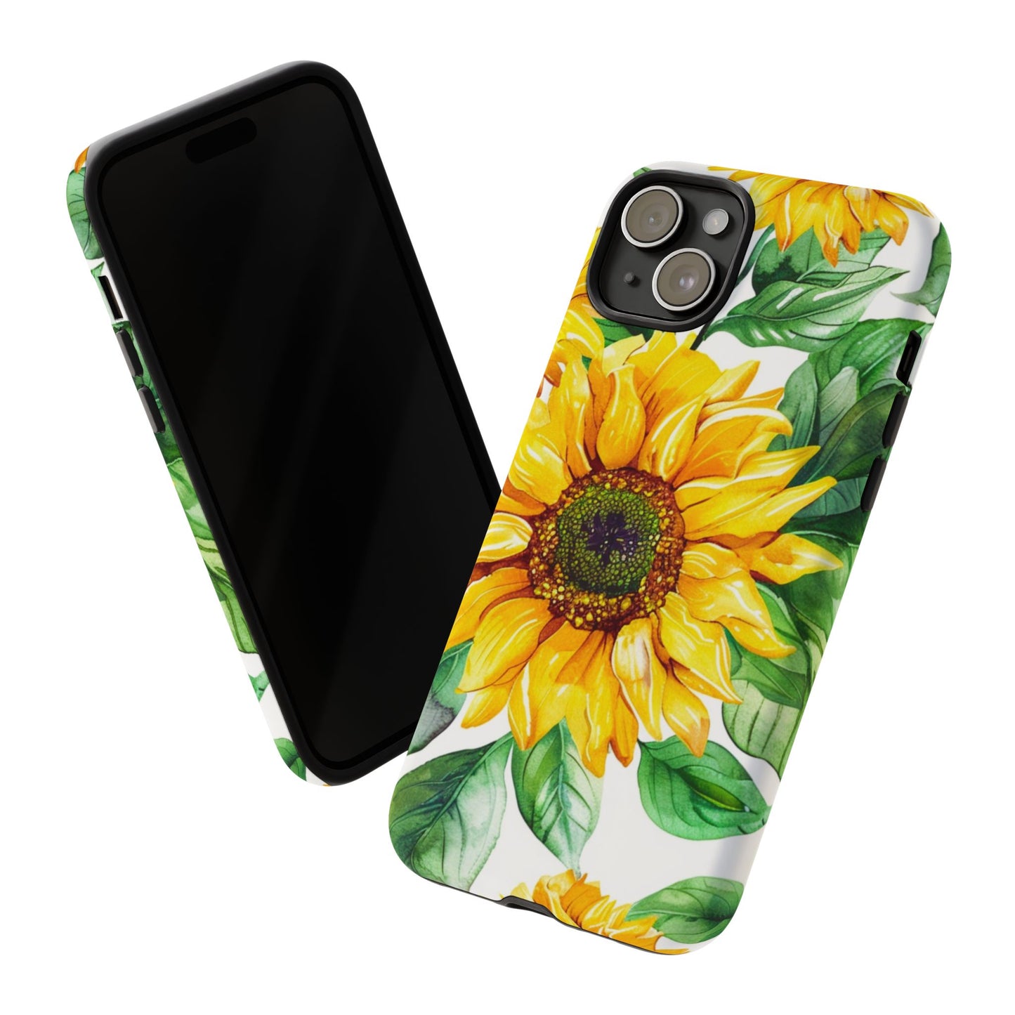 Sunflower Tough Phone Case — Bright Floral Protective Cover