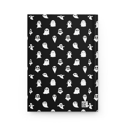 Whimsical Ghost-Themed Hardcover Journal for Spooky Writing, Halloween Notebook, Ghost Gifts, Creative Journal, Haunted Memoir