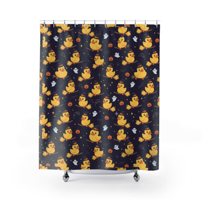 Halloween Duck Shower Curtains, Funny Bathroom Decor, Quirky Home Accessories, Fall Holiday Gifts.