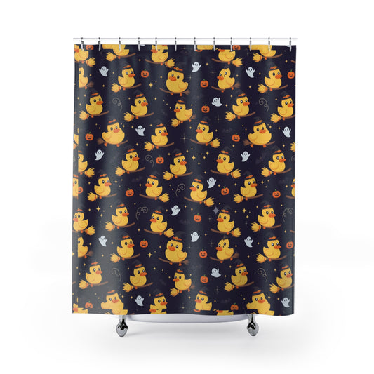 Halloween Duck Shower Curtains, Funny Bathroom Decor, Quirky Home Accessories, Fall Holiday Gifts.