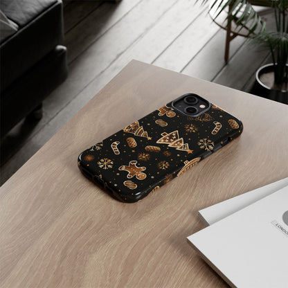 Christmas Cookie Phone Case,Black And Gold ,Case Holidays Case