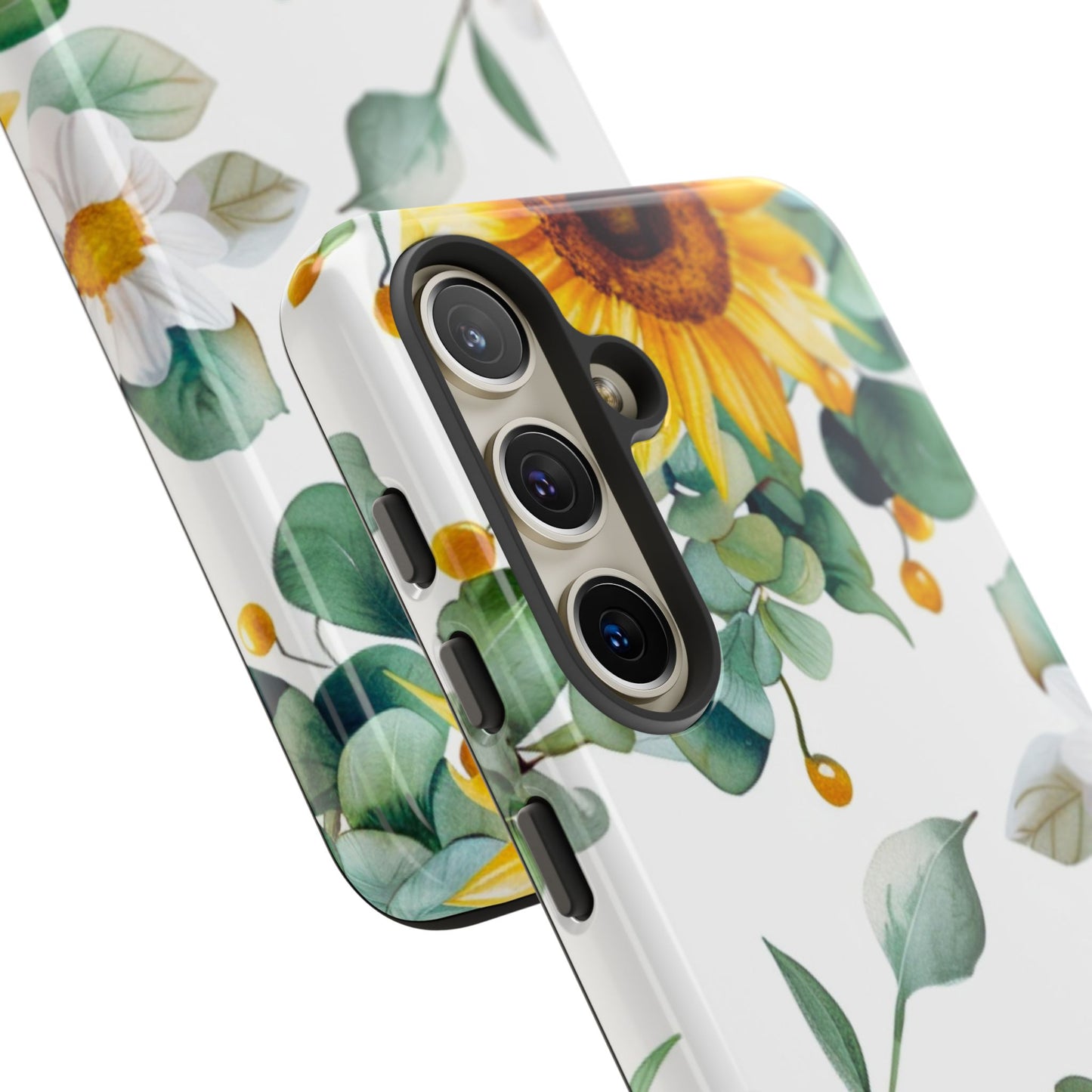 Sunflower & Eucalyptus Tough Phone Case — Protective Floral iPhone Case
