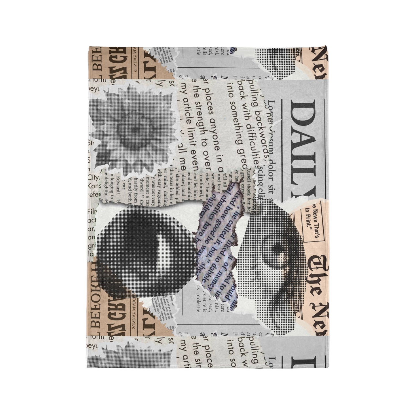 Artistic Polyester Blanket with Newspaper Design, Cozy Throw Blanket for Home Decor, Unique Gift for Art Lovers, Soft Bedspread, Warm [...]