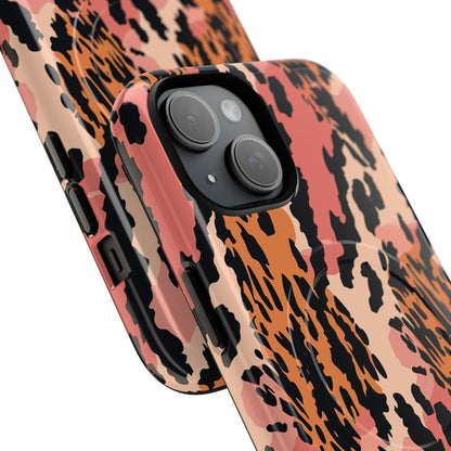 Leopard Print Tough Magnetic Phone Case — Slim Protective iPhone Cover