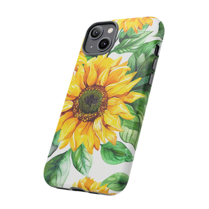 Sunflower Tough Phone Case — Bright Floral Protective Cover