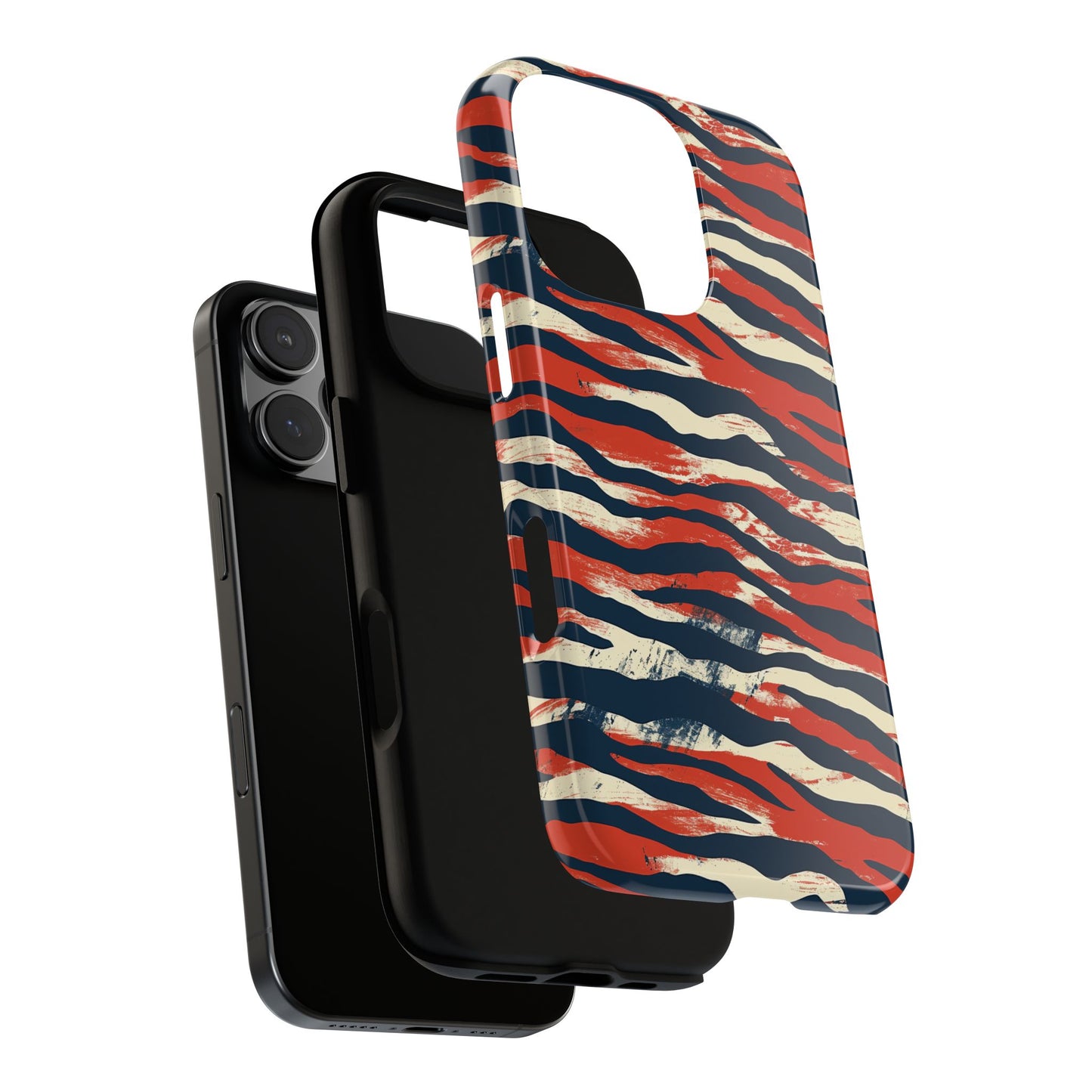 Patriotic Red White Blue Zebra Phone Case,Africa Pattern