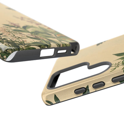 Floral Vintage Tough Case – Botanical Protective Phone Cover,Plants Lovers